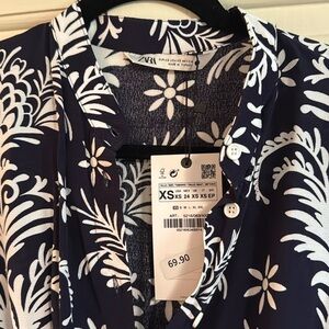 Zara Midi button front dress